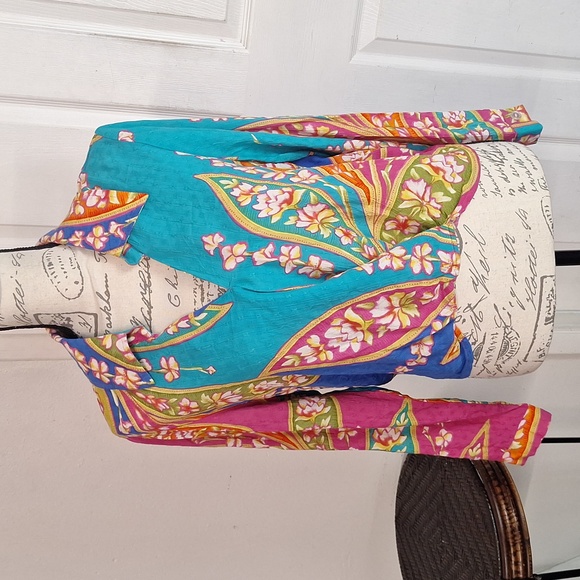 Haute Hippie Tops - Haute Hippie Long Sleeve Boho Blouse V Neck Women Small